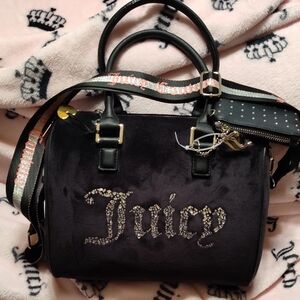 Juicy Couture Black Velvet Satchel